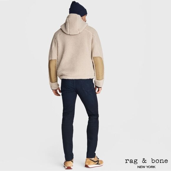 Rag & Bone **NWT** Sherpa Tactic Hooded Fleece Jacket in Natural - Picture 4 of 14